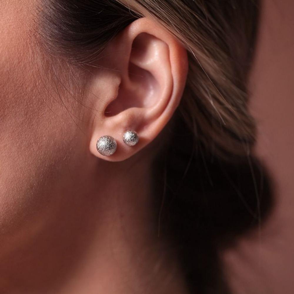 BRINCO BOLINHA TEXTURA G