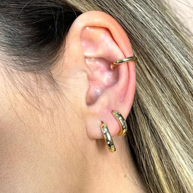 BRINCO ARGOLA COM PONTINHOS DE ZIRCONIAS G