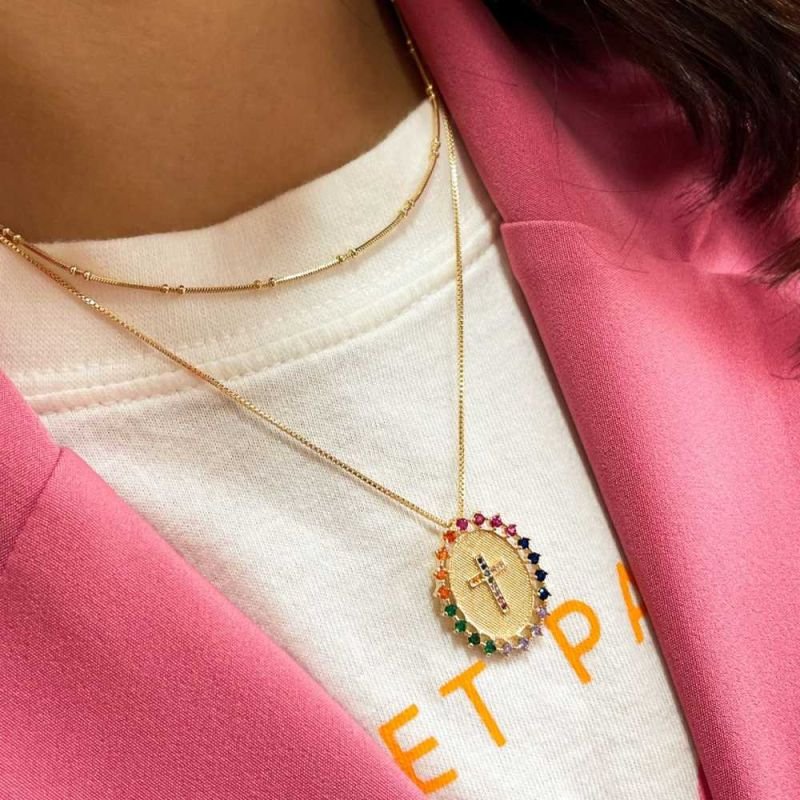 COLAR MEDALHA COLORS