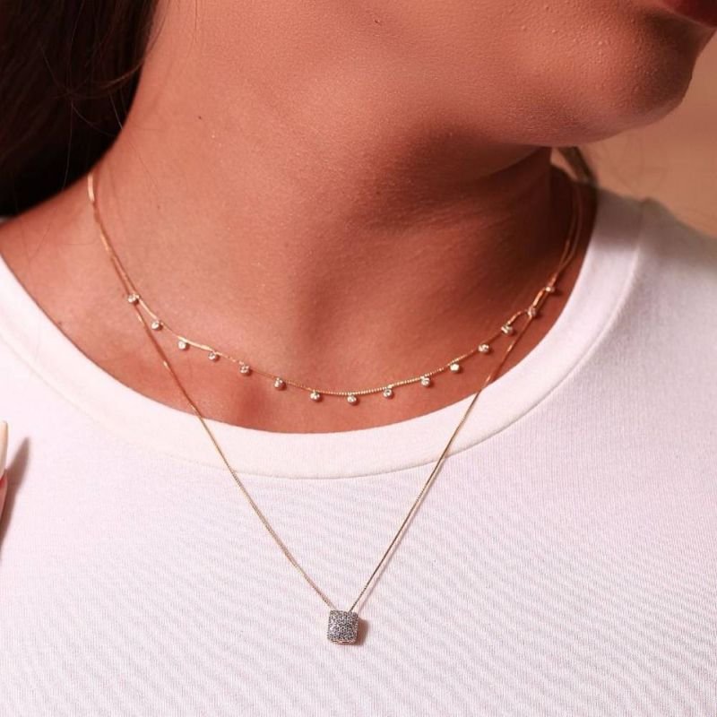 COLAR CHOCKER FIO DE OURO