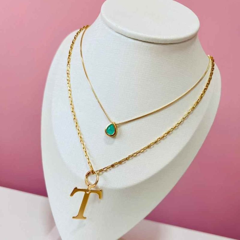 PINGENTE LETRA COM ARGOLA