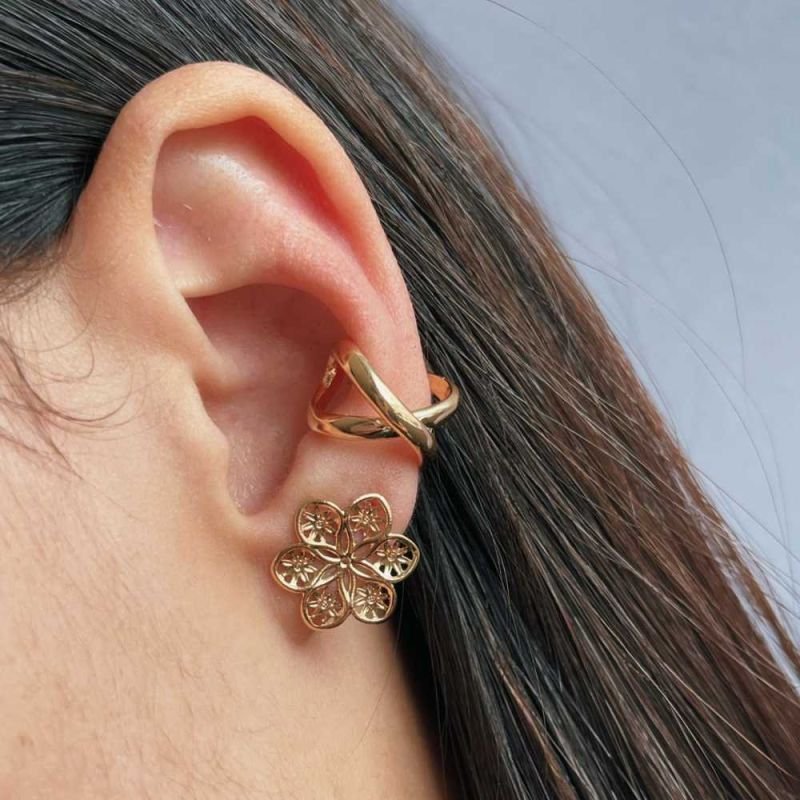 BRINCO FLOR TEXTURIZADA