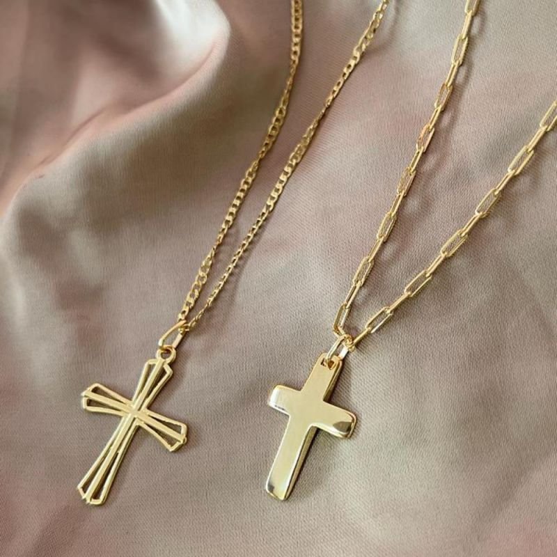 CORRENTE CARTIER PINGENTE CRUZ LISA