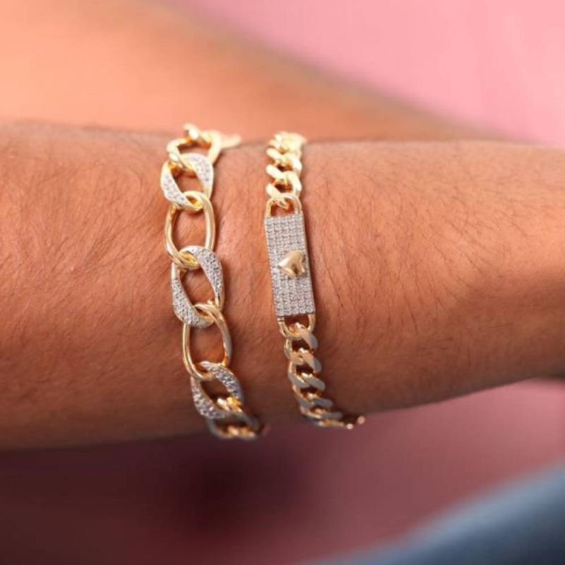 PULSEIRA ELOS LISOS E CRAVEJADOS