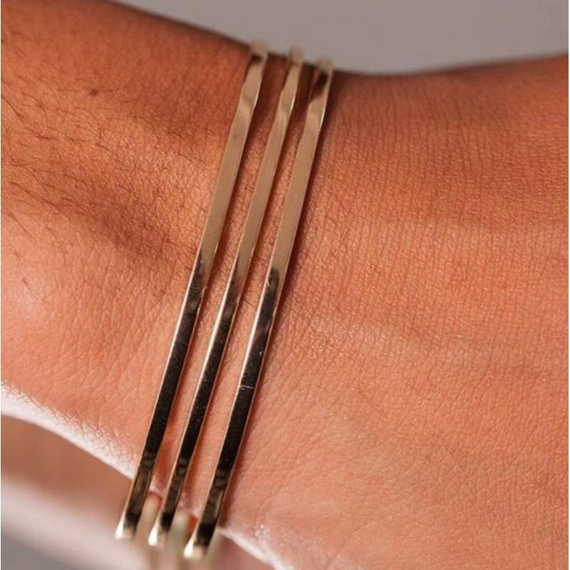 BRACELETE 3 LISTRAS - OURO 18K - 10