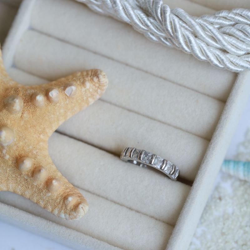 ANEL APARADOR PEDRAS PRATA