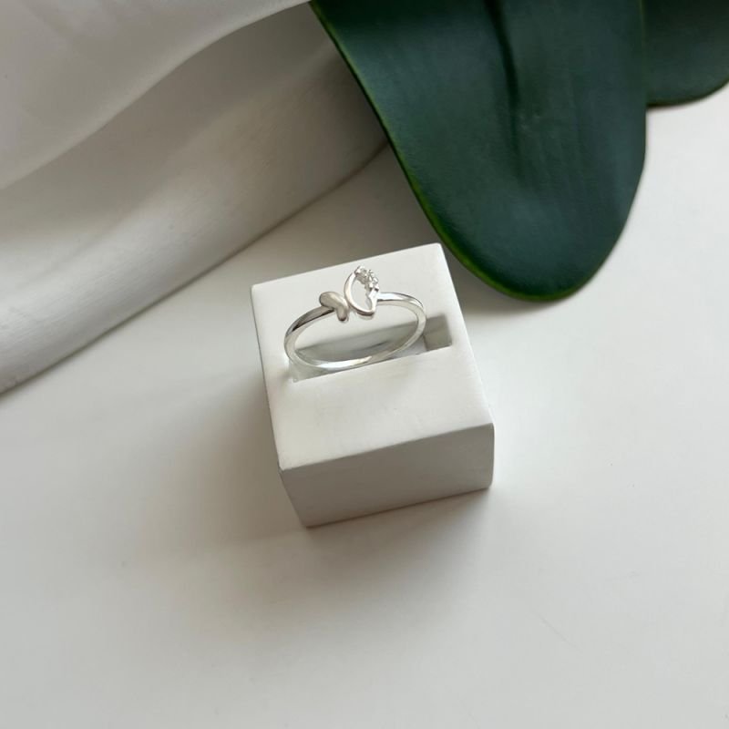 ANEL BORBOLETA PRATA