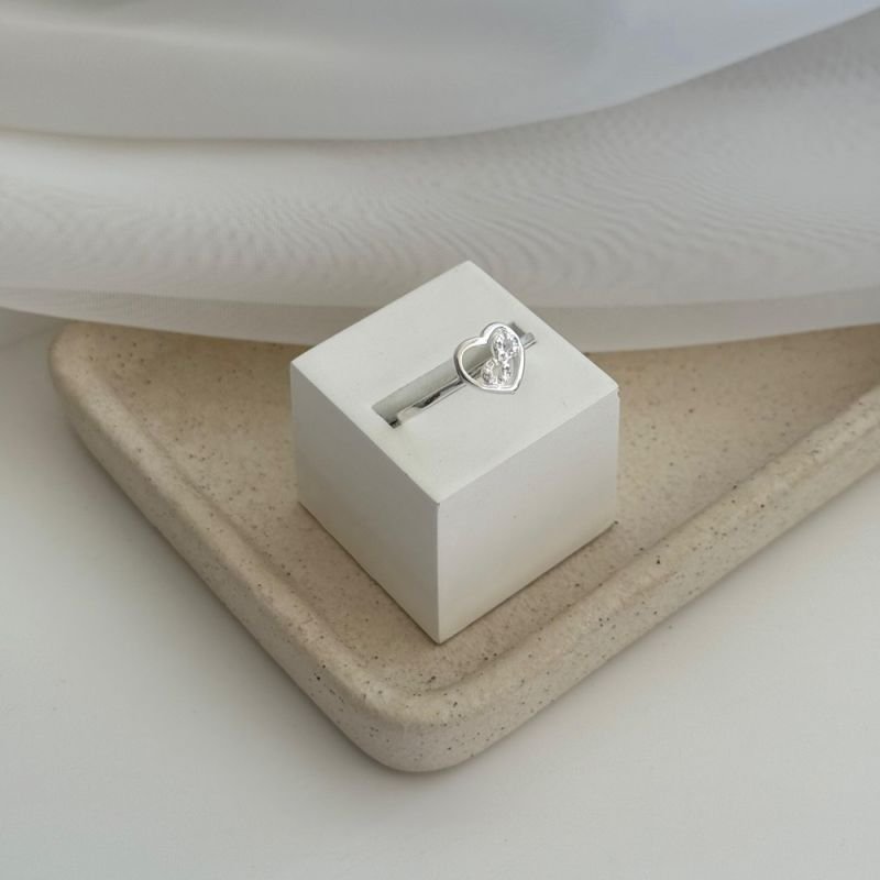 ANEL CORAÇÃO/INFINITO PRATA