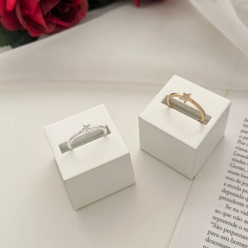 ANEL ESTRELA PRATA