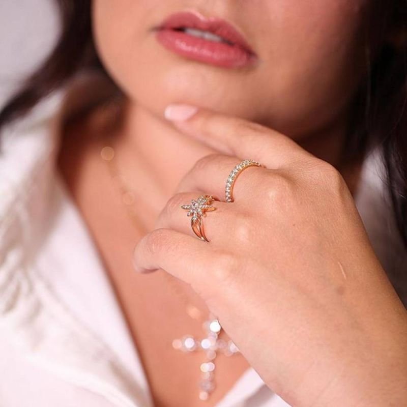 ANEL FLOR ESTRELADO