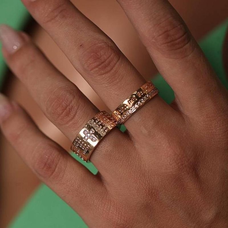 ANEL PAI NOSSO FUNDO FLORAL