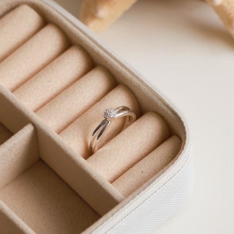 ANEL SOLITÁRIO CHUVEIRINHO PRATA