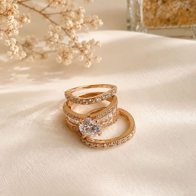 ANEL TRIO CRISTAL
