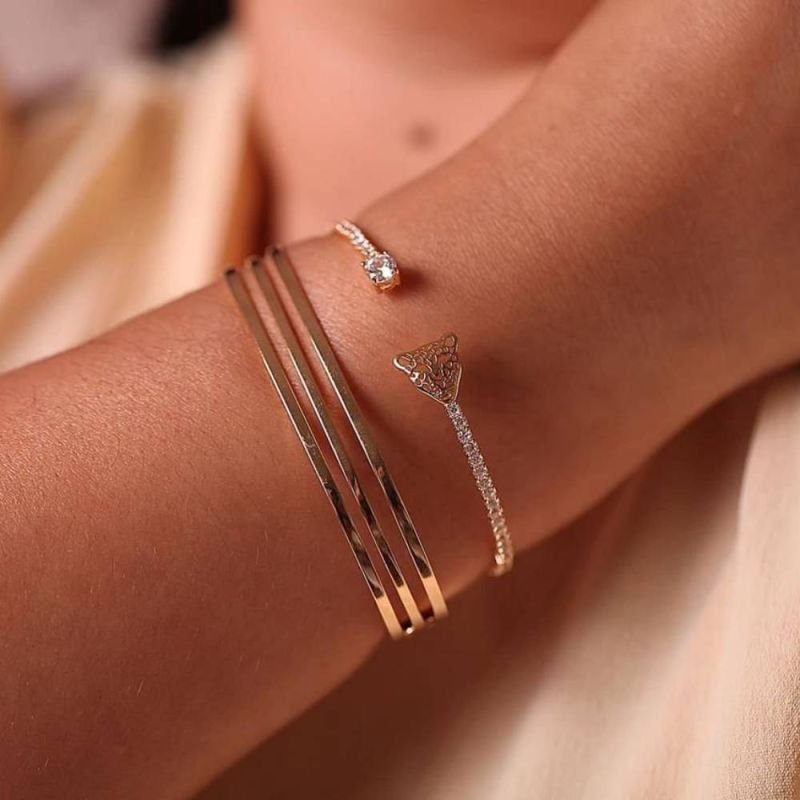 BRACELETE 3 LISTRAS - OURO 18K - 10