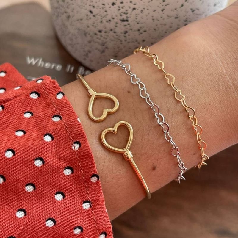 BRACELETE DOIS CORAÇÕES