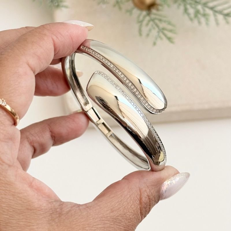 BRACELETE LISO C/ZIRCÔNIAS