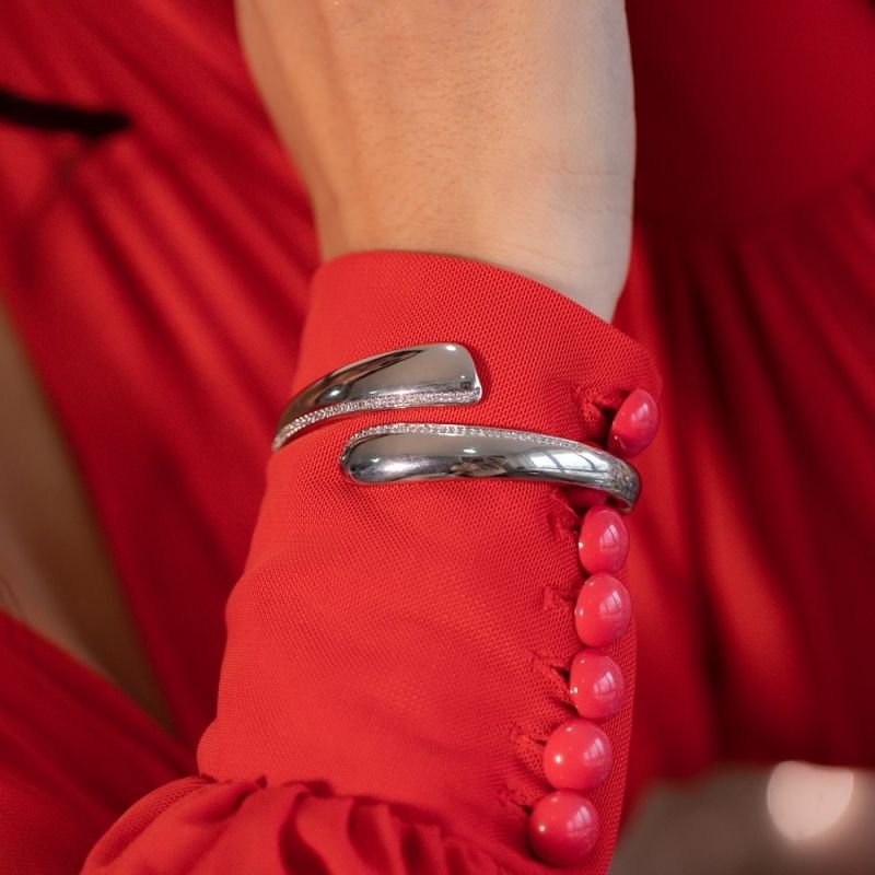 BRACELETE LISO C/ZIRCÔNIAS