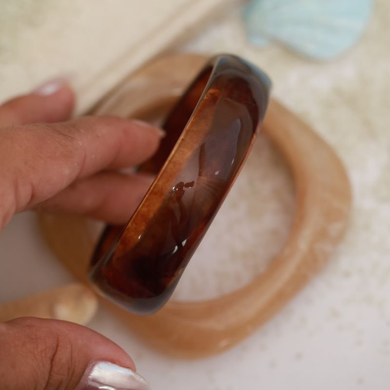 BRACELETE MARROM RESINA