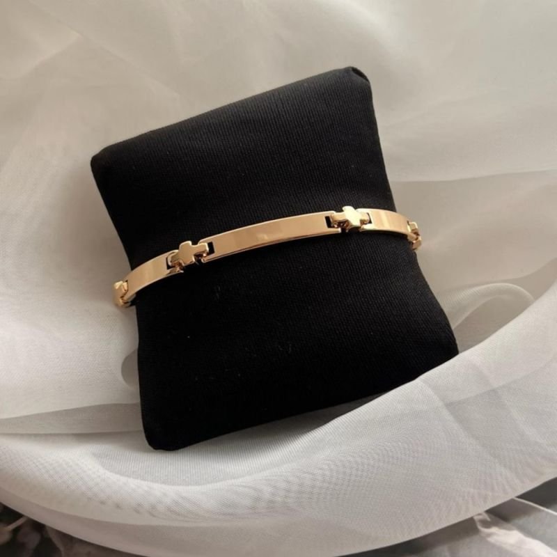 BRACELETE MASC PLACA+CRUZ