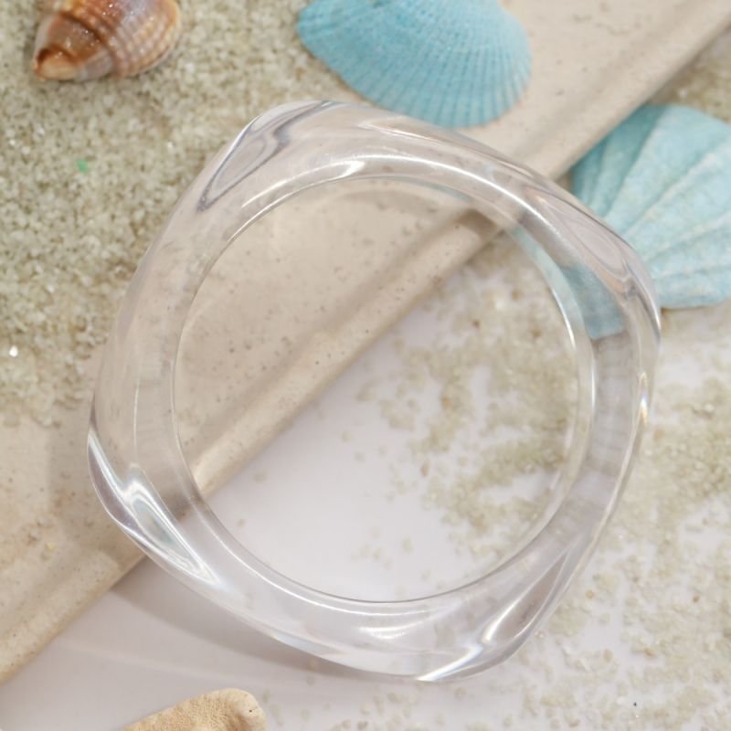 BRACELETE TRANSPARENTE RESINA