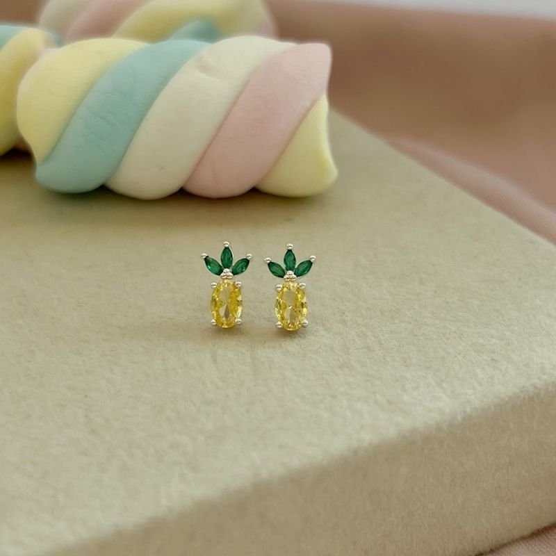 BRINCO ABACAXI PRATA