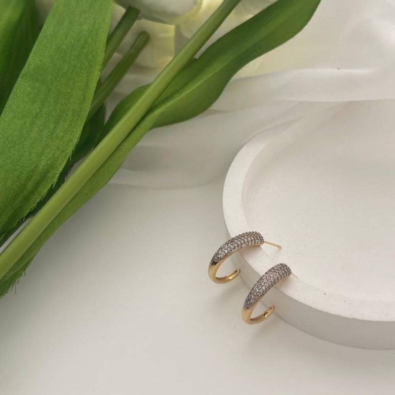 BRINCO ARGOLA CRAVEJADA OVAL