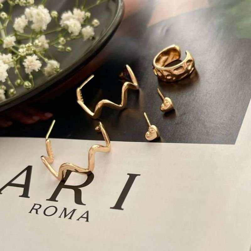 BRINCO ARGOLA ZIG ZAG - OURO 18K - 77