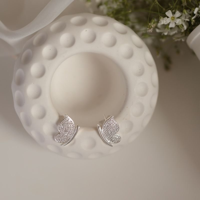 BRINCO BORBOLETA PRATA