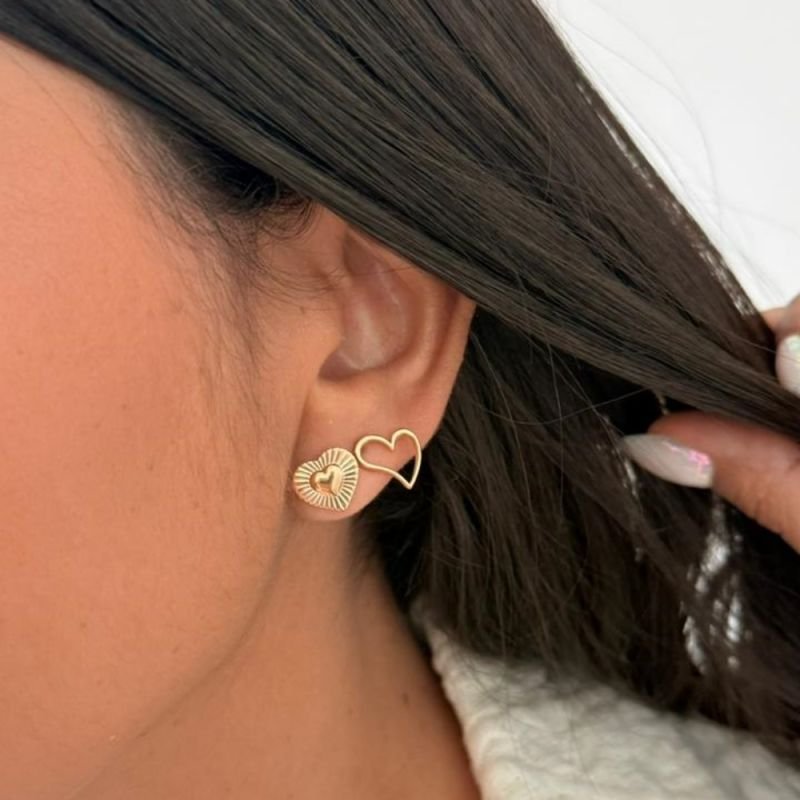 BRINCO CORAÇÃO TEXTURADO/LISO