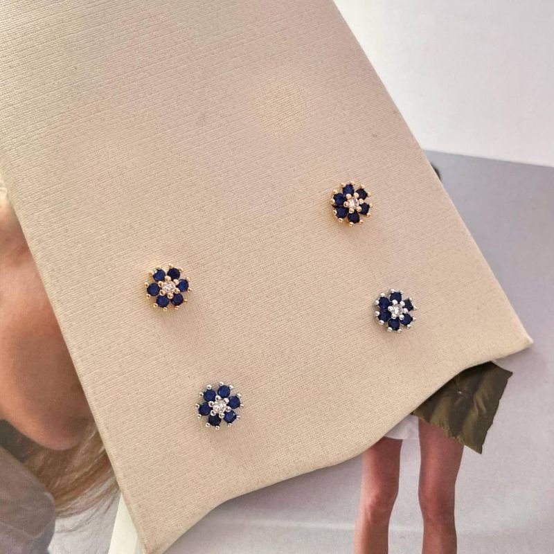 BRINCO FLOR PEDRA