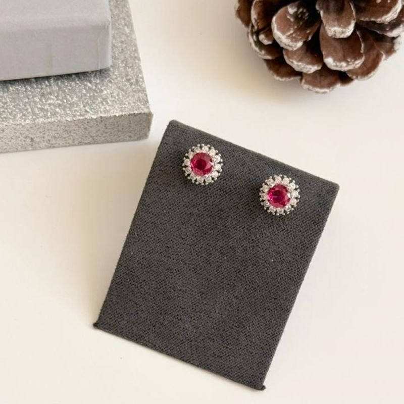 BRINCO REDONDO COM PEDRA