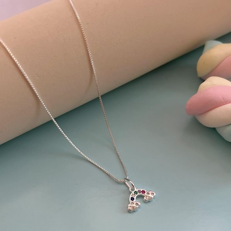 COLAR ARCO-ÍRIS PRATA