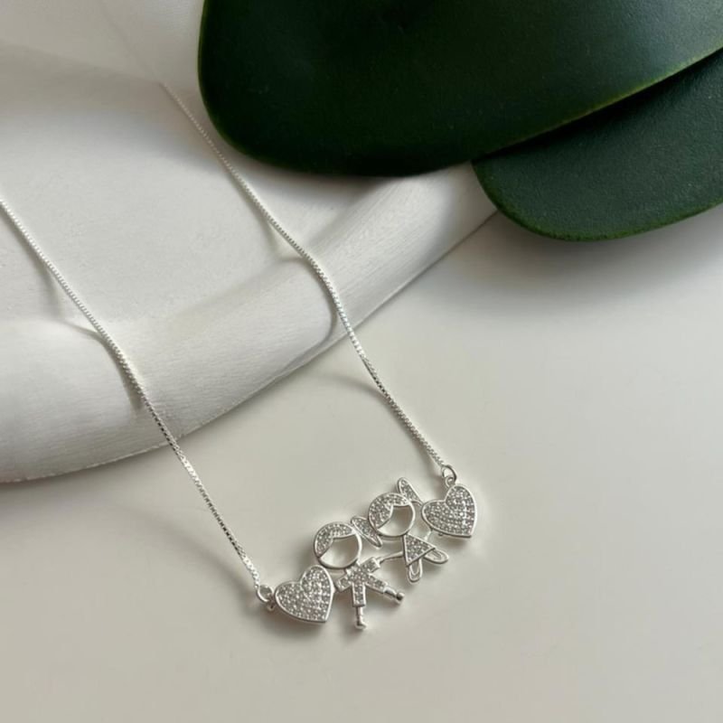 COLAR CASAL CRAV. PRATA