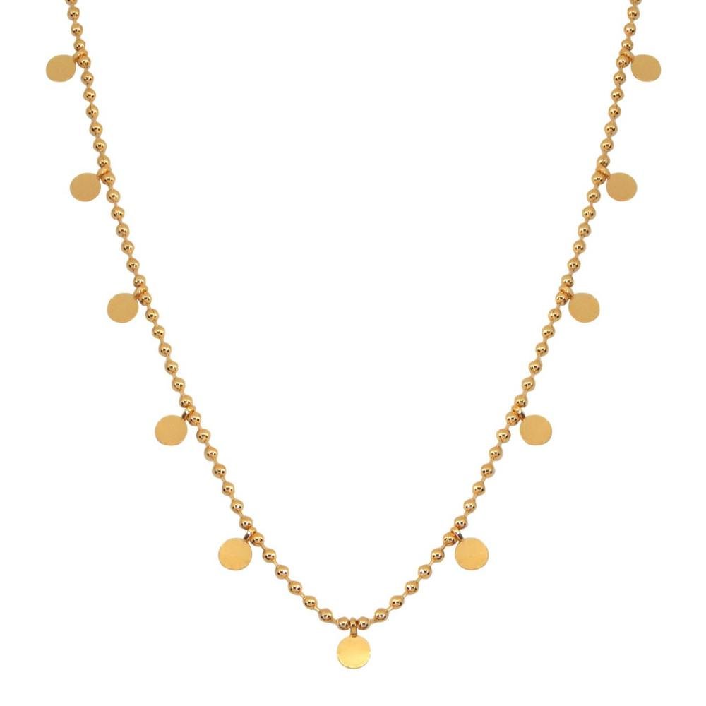 COLAR CHOKER DE BOLINHA COM CIRCULOS CHAPADOS