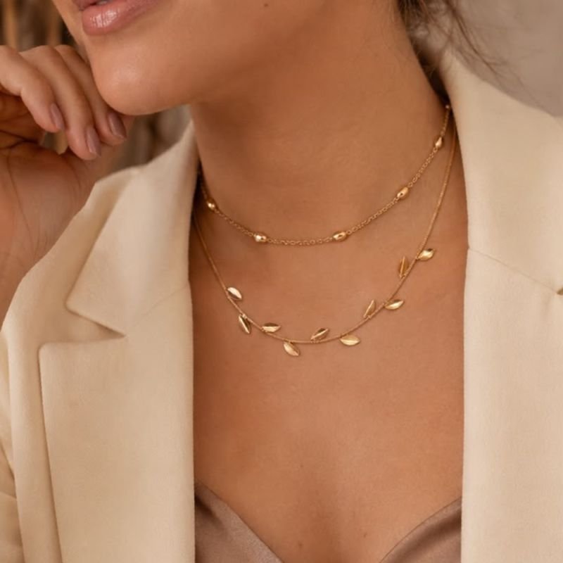 COLAR CHOKER BOLINHAS OVAIS