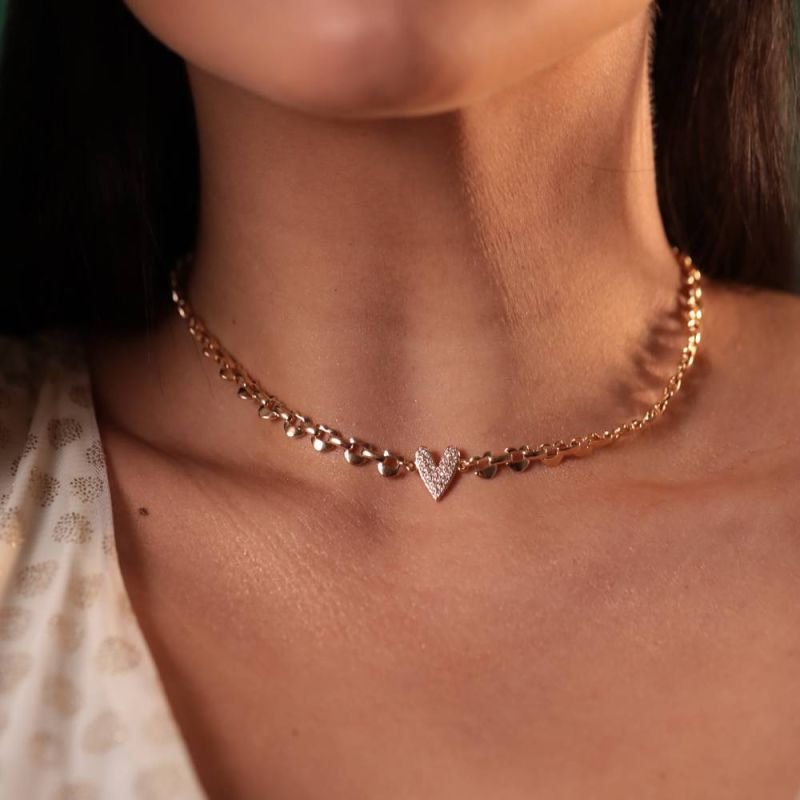 COLAR CHOKER CORAÇÕES