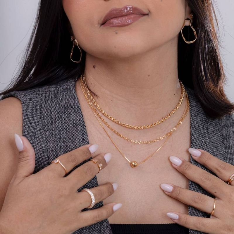 COLAR CHOKER CORRENTE - OURO 18K - 27