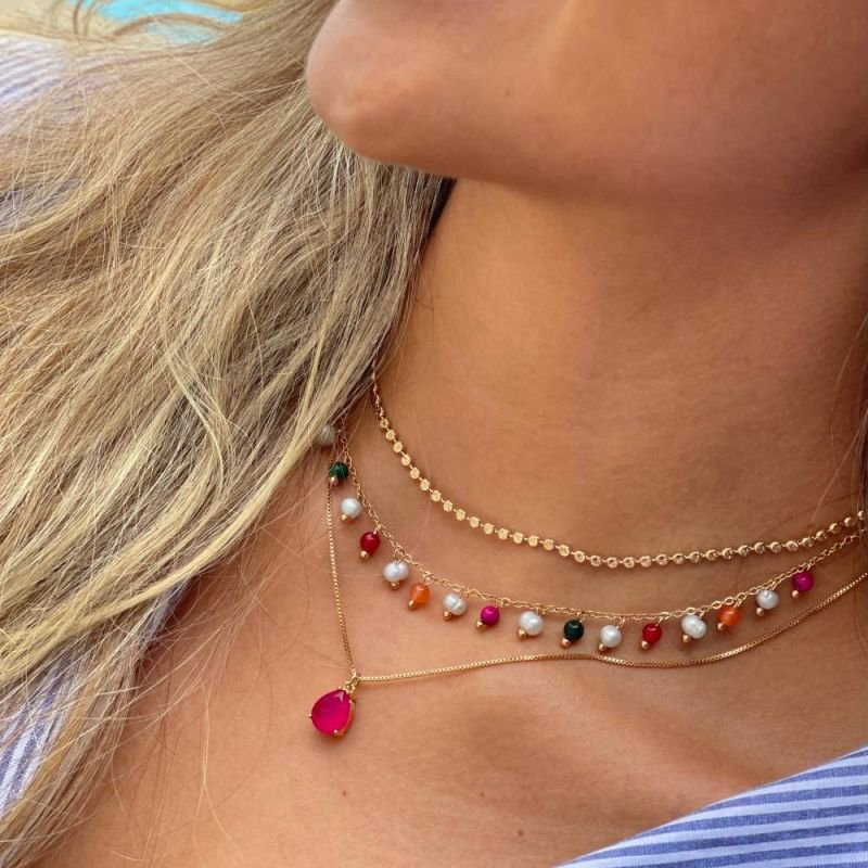 COLAR CHOKER BOLINHA CHAPADA
