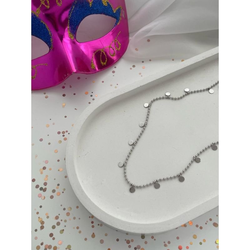 COLAR CHOKER DE BOLINHA COM CIRCULOS CHAPADOS