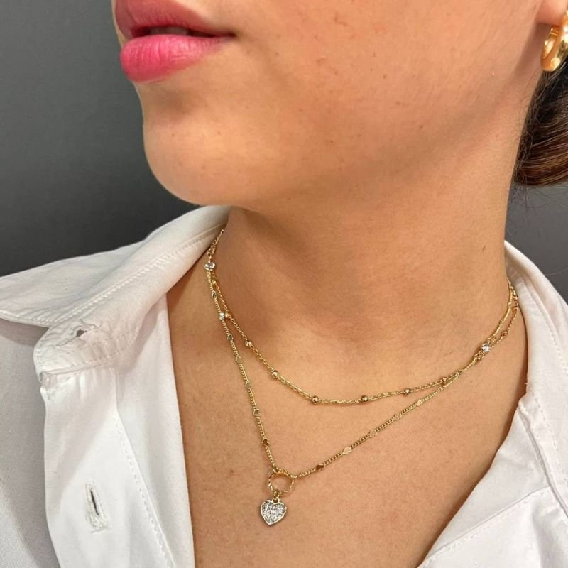 COLAR CHOKER DE BOLINHAS ESPAÇADAS