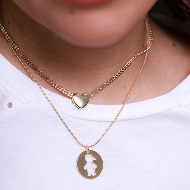 COLAR CHOKER ESTEIRA CORAÇÃO