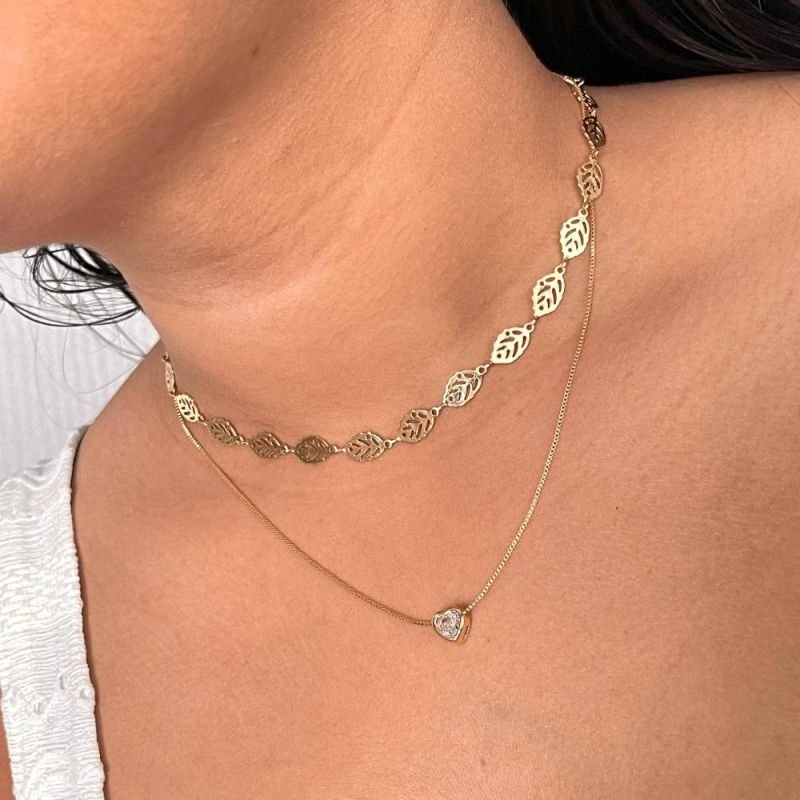COLAR CHOKER FOLHA VAZADA