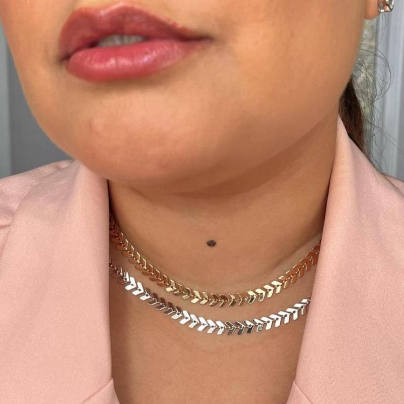 COLAR CHOKER FOLHAS