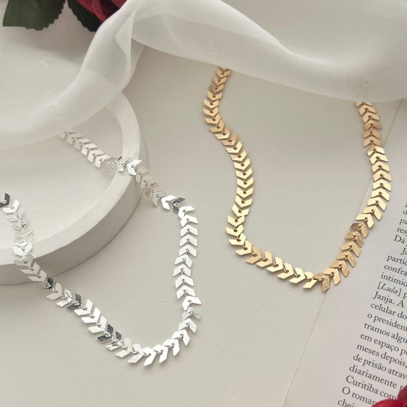 COLAR CHOKER FOLHAS