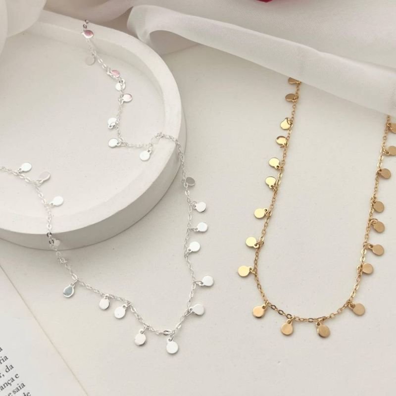 COLAR CHOKER MEDALHAS PRATA