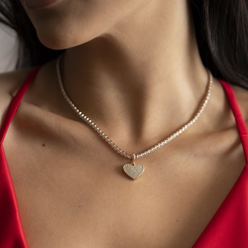 COLAR CHOKER RIVIERA C/CORAÇÃO