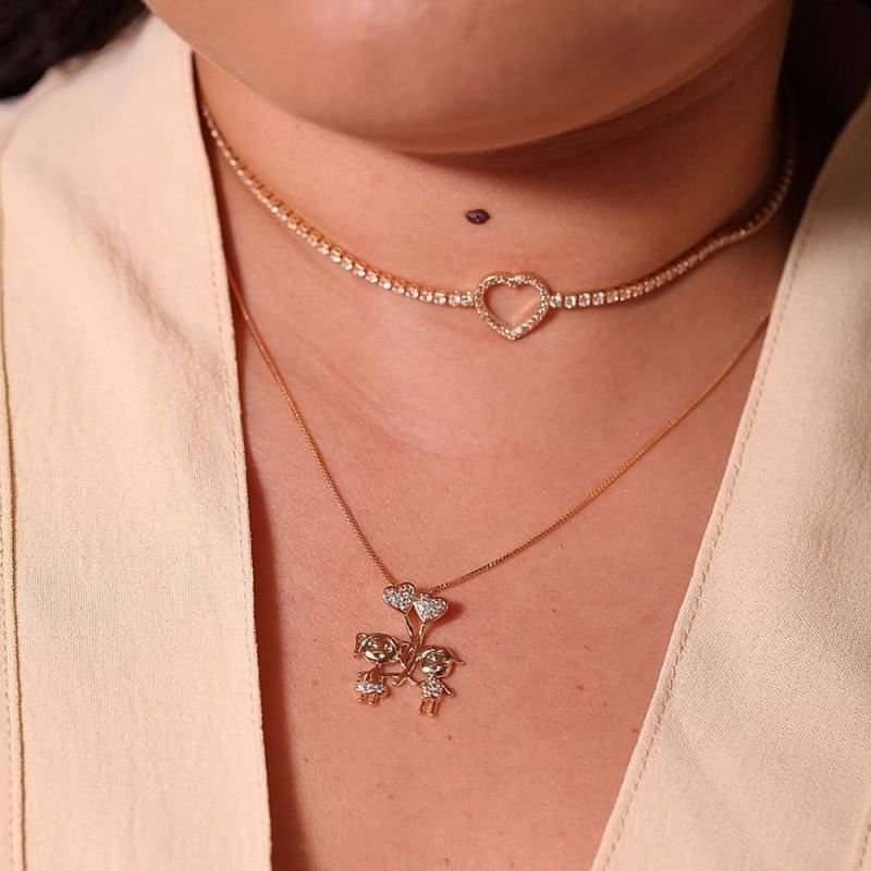 COLAR CHOKER RIVIERA CORAÇÃO