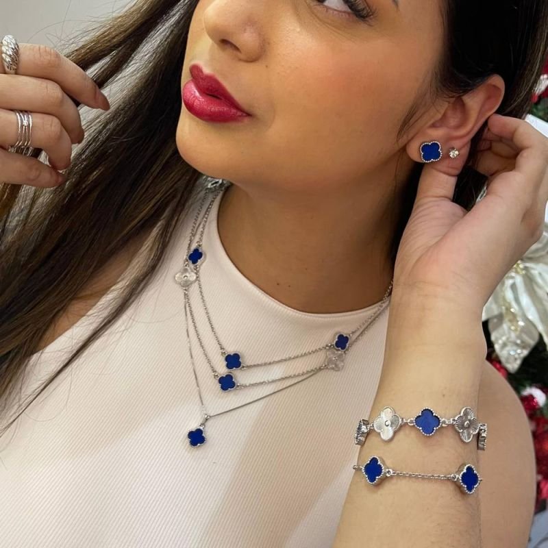 COLAR CHOKER VAN CLEEF 5 TREVOS