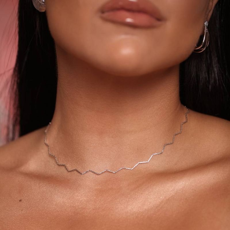 COLAR CHOKER ZIGZAG
