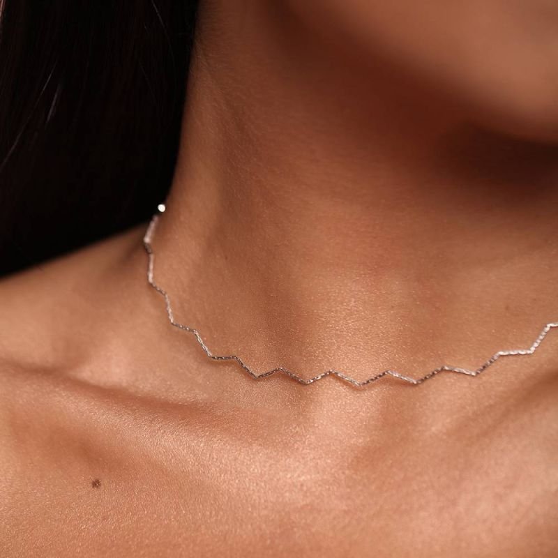 COLAR CHOKER ZIGZAG
